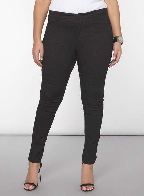 DP Curve Black Sparkle Skinny Jeans